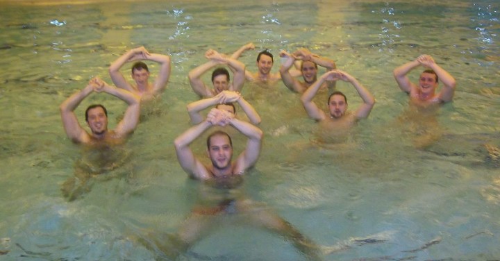 Rocking the Plymouth celebration after a draw with Bath.